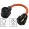 Ac Works Plug Adapter, STW, 14-30R, 14-50P, 1.5 ft., Orange S14501430-018 - alternate 4
